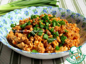 Менемен с фасолью и луком