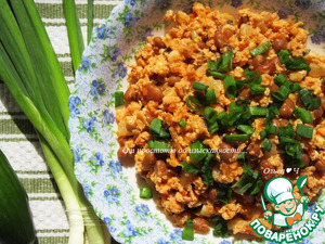 Менемен с фасолью и луком