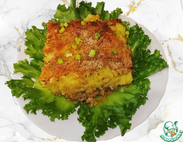 Картофельная запеканка с фаршем Аши Парментье