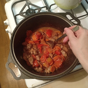 Свинина с фасолью и овощами Свинина с фасолью и овощами